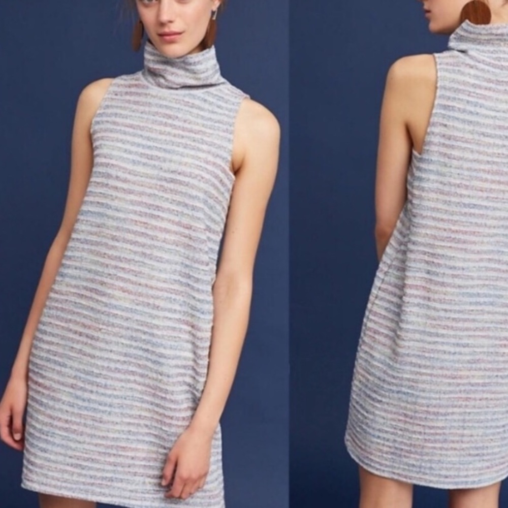 Anthropologie | Akemi + Kin Mock Neck Textured Shift Tank Dress